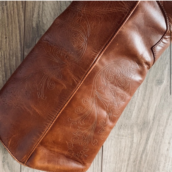 Matisse Western Zip Up Brown Leather Cowboy Boots - Picture 4 of 9